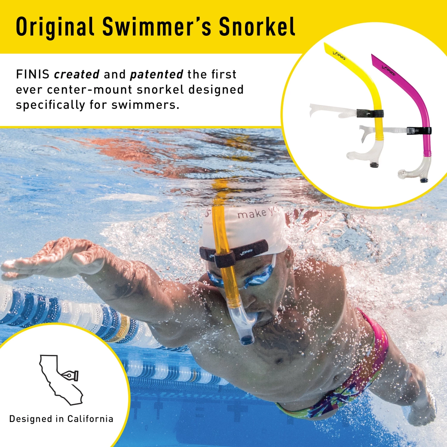 FINIS® Original Swimmer's Snorkel | First Ever Center-mount Snorkel 5 FINIS® Original Swimmer's Snorkel | First Ever Center-mount Snorkel