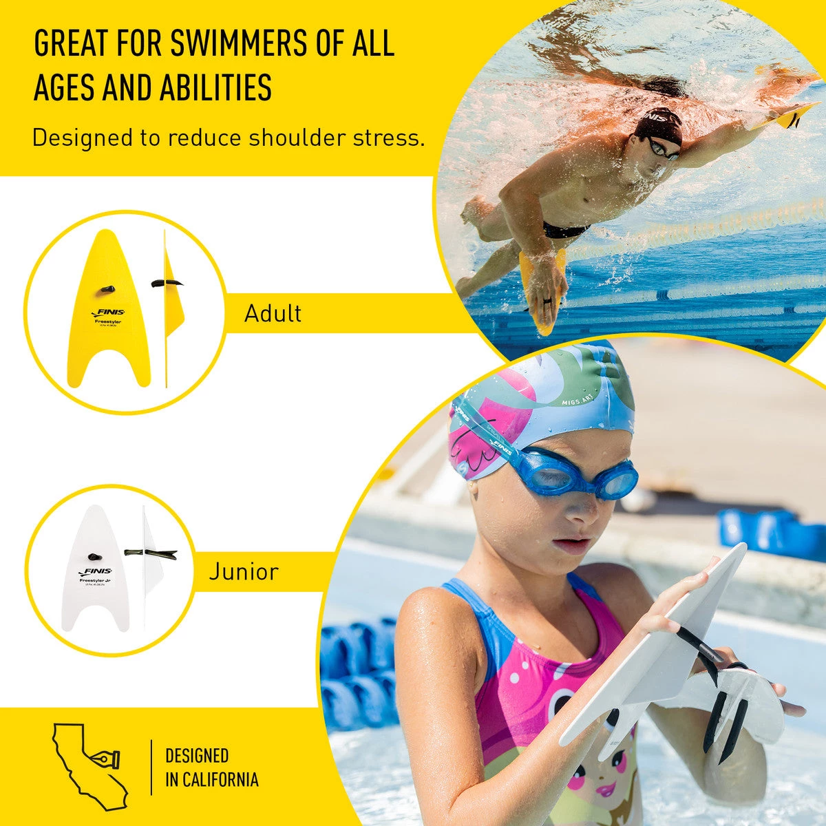 FINIS® Technical Freestyler Paddles Jr | Freestyle Training Paddles 2 FINIS® Technical Freestyler Paddles Jr | Freestyle Training Paddles
