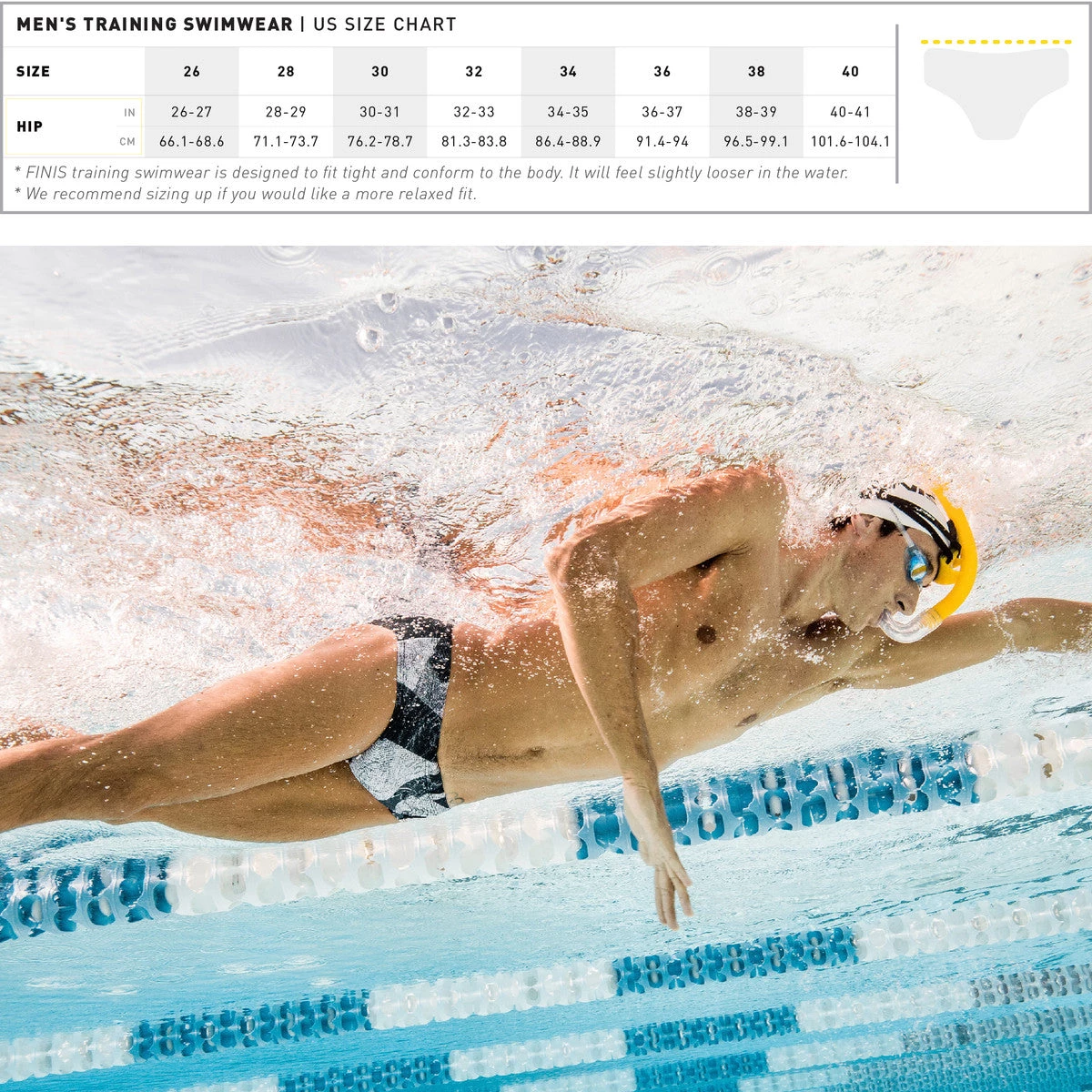 FINIS® Men Swimwear Maze Blue Brief | Durable Training And Competition Swimwear 8 FINIS® Men Swimwear Maze Blue Brief | Durable Training And Competition Swimwear