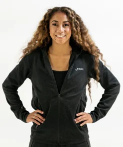 FINISĀ® Apparel Tech Jacket Womens | Full-Zip Hoodie (Black)