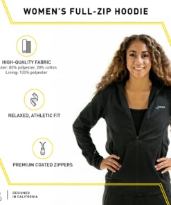 FINIS® Tech Jacket Womens | Full-Zip Hoodie (Navy) 10 FINIS® Tech Jacket Womens | Full-Zip Hoodie (Navy)