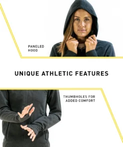 FINIS® Apparel Tech Jacket Womens | Full-Zip Hoodie (Black)
