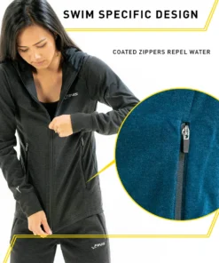FINIS® Tech Jacket Womens | Full-Zip Hoodie (Navy) 12 FINIS® Tech Jacket Womens | Full-Zip Hoodie (Navy)