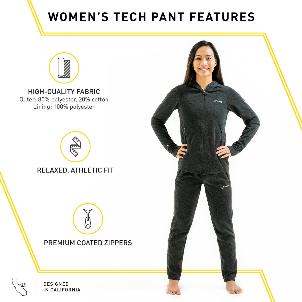FINIS® Apparel Tech Pant Womens | Jogger-Style Pants (Navy) 4 FINIS® Apparel Tech Pant Womens | Jogger-Style Pants (Navy)