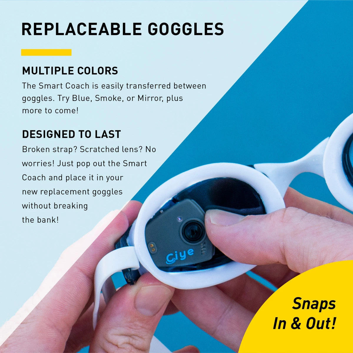 FINIS® Electronics Smart Goggle Start Kit | Smart Goggle With Digital In-Goggle Display And Fitness Tracking 7 FINIS® Electronics Smart Goggle Start Kit | Smart Goggle With Digital In-Goggle Display And Fitness Tracking