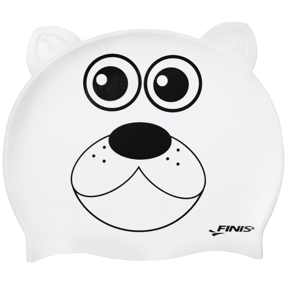 FINIS® Swim Caps Polar Bear White | Animal-Shaped Silicone Swim Cap 1 FINIS® Swim Caps Polar Bear White | Animal-Shaped Silicone Swim Cap