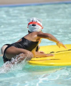 FINIS® Swim Caps Polar Bear White | Animal-Shaped Silicone Swim Cap