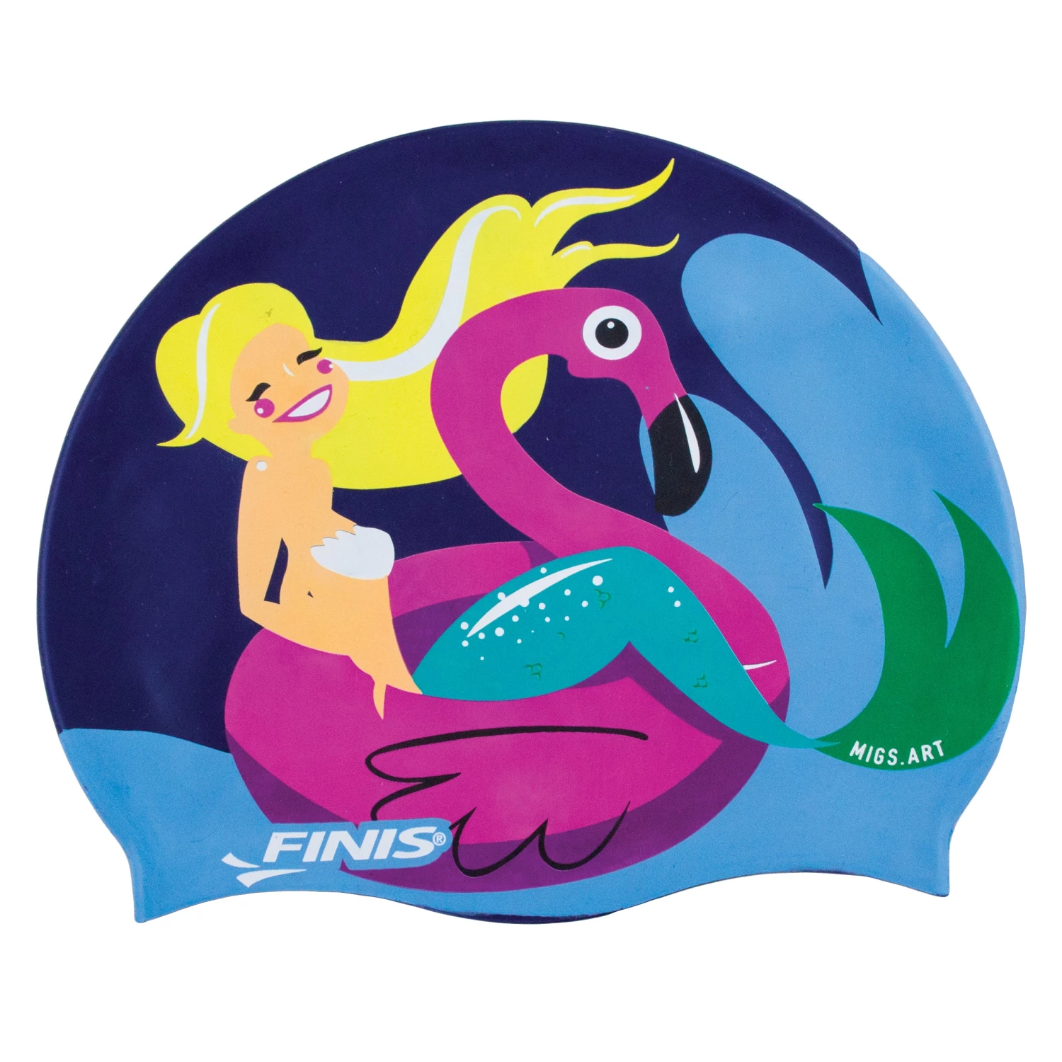FINIS® Flamingo | Mermaid Silicone Swim Cap 1 FINIS® Flamingo | Mermaid Silicone Swim Cap