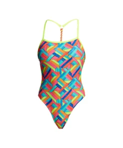 Funkita Women Swimwear PANEL POP | LADIES TWISTED ONE PIECE