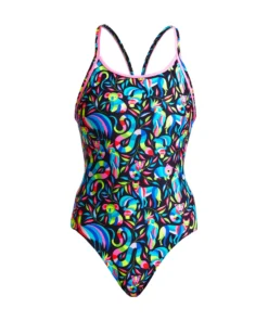 Funkita Women Swimwear Night Life | Ladies Diamond Back One Piece