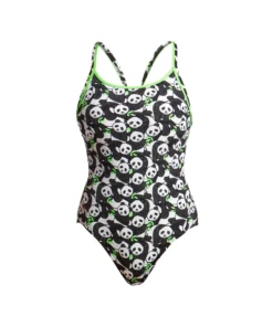 Funkita Women Swimwear PANDADDY | LADIES ECO DIAMOND BACK ONE PIECE