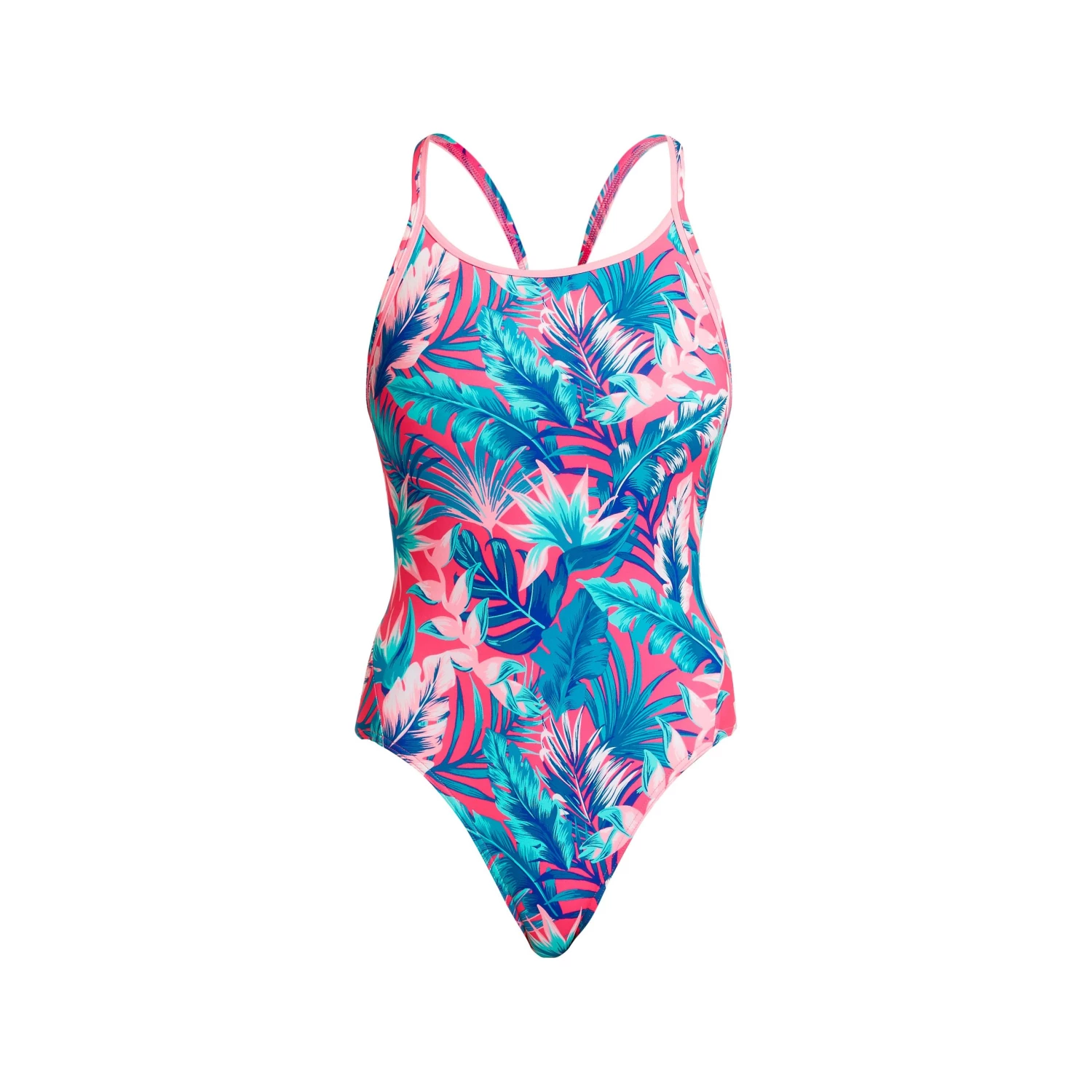 Funkita Women Swimwear Trop Fest | Ladies Eco Diamond Back One Piece 1 Funkita Women Swimwear Trop Fest | Ladies Eco Diamond Back One Piece