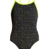 Funkita Girls Swimwear BINARY BABE | GIRLS DIAMOND BACK ONE PIECE