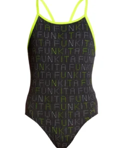 Funkita Girls Swimwear BINARY BABE | GIRLS DIAMOND BACK ONE PIECE