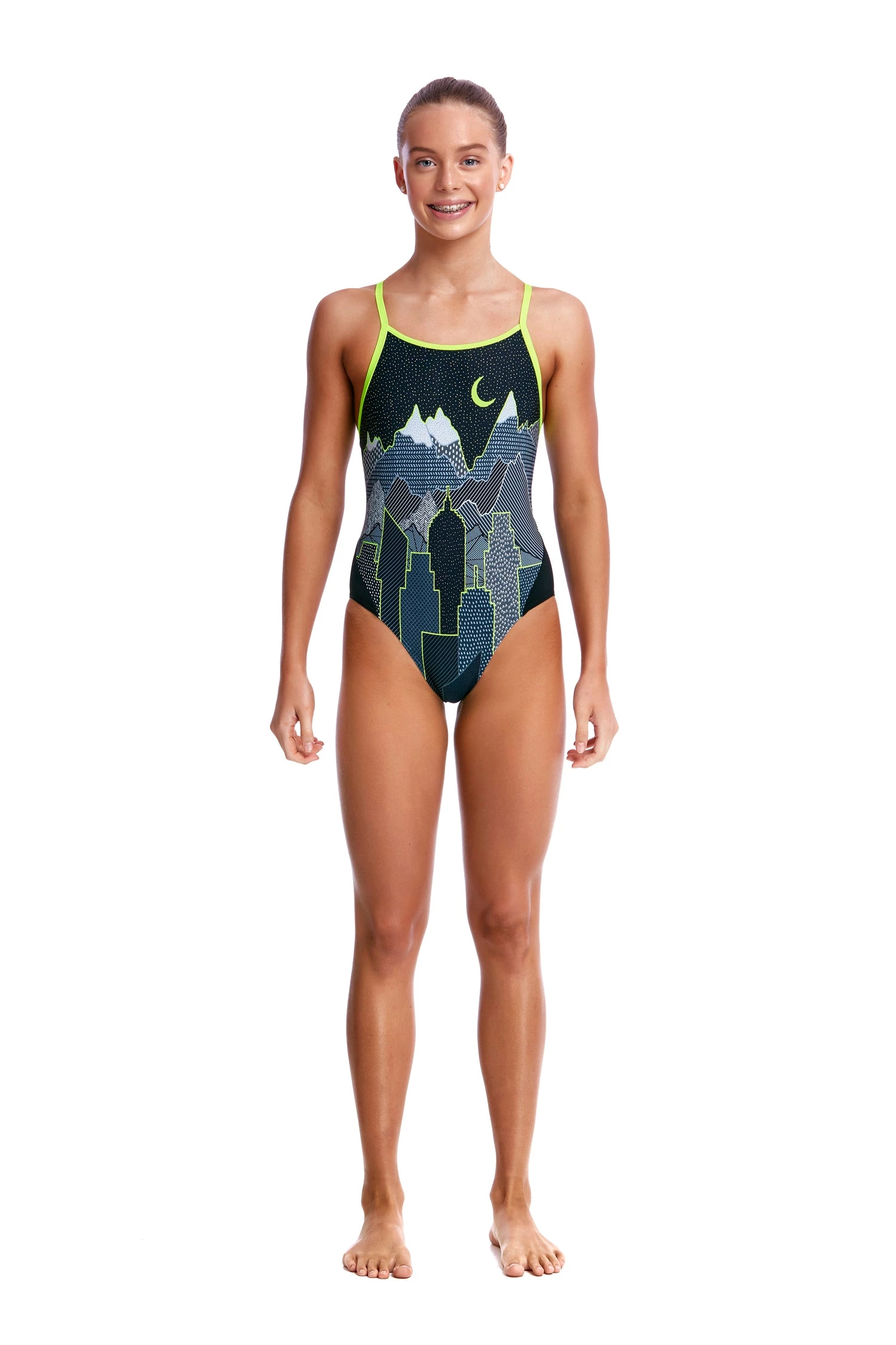 Funkita MOONLIGHTING | GIRLS DIAMOND BACK ONE PIECE Girls Swimwear 2 Funkita MOONLIGHTING | GIRLS DIAMOND BACK ONE PIECE Girls Swimwear