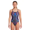 Funkita Girls Swimwear Primal Night | Girls Diamond Back One Piece