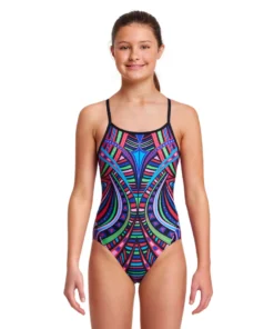 Funkita Girls Swimwear Primal Night | Girls Diamond Back One Piece
