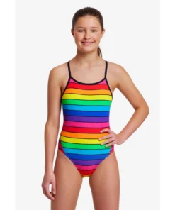Funkita Rainbow Racer | Girls Diamond Back One Piece Girls Swimwear