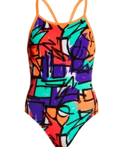 Funkita Girls Swimwear STREET BEAT | GIRLS DIAMOND BACK ONE PIECE