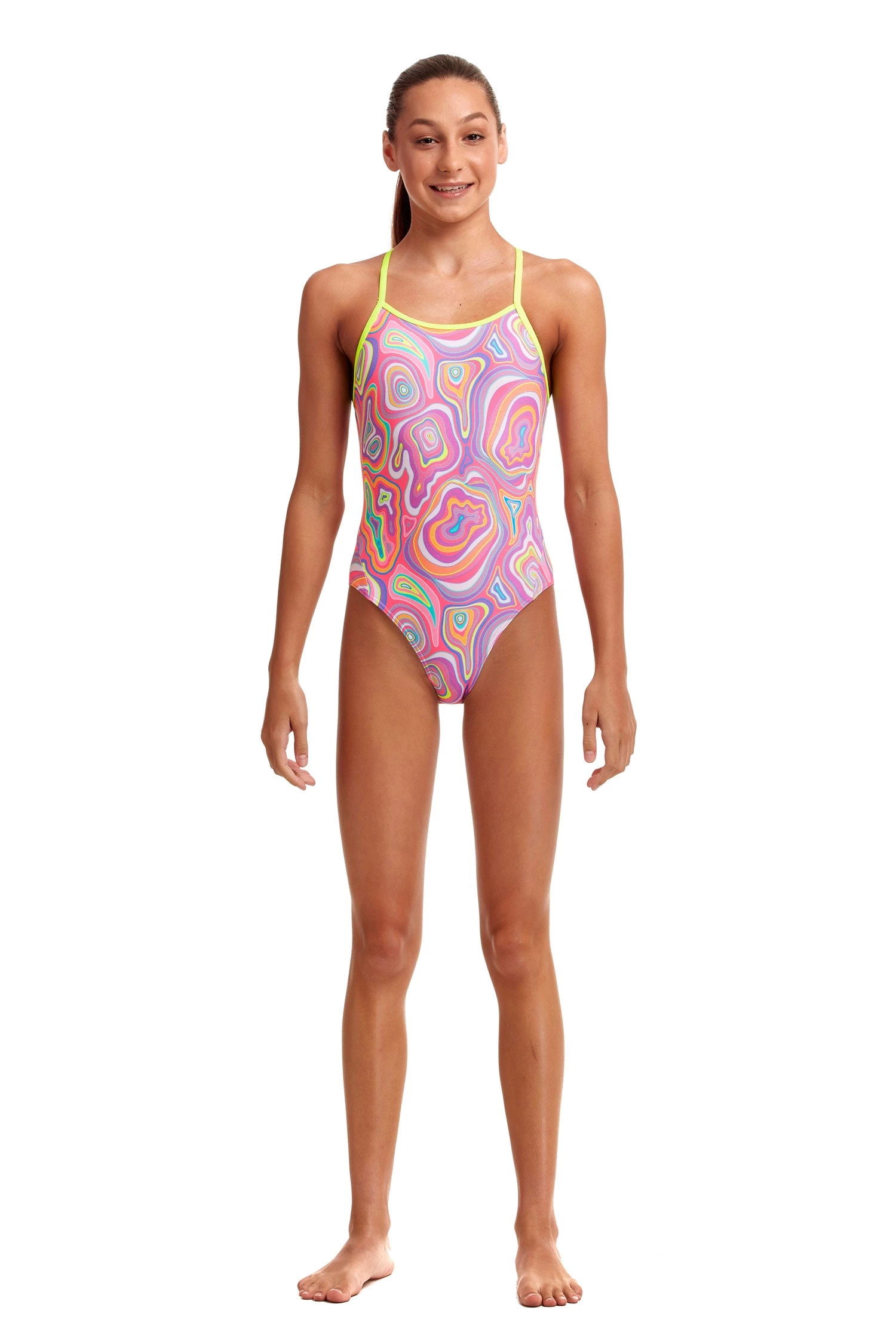 Funkita Sugar Highs | Girls Diamond Back One Piece Girls Swimwear 3 Funkita Sugar Highs | Girls Diamond Back One Piece Girls Swimwear