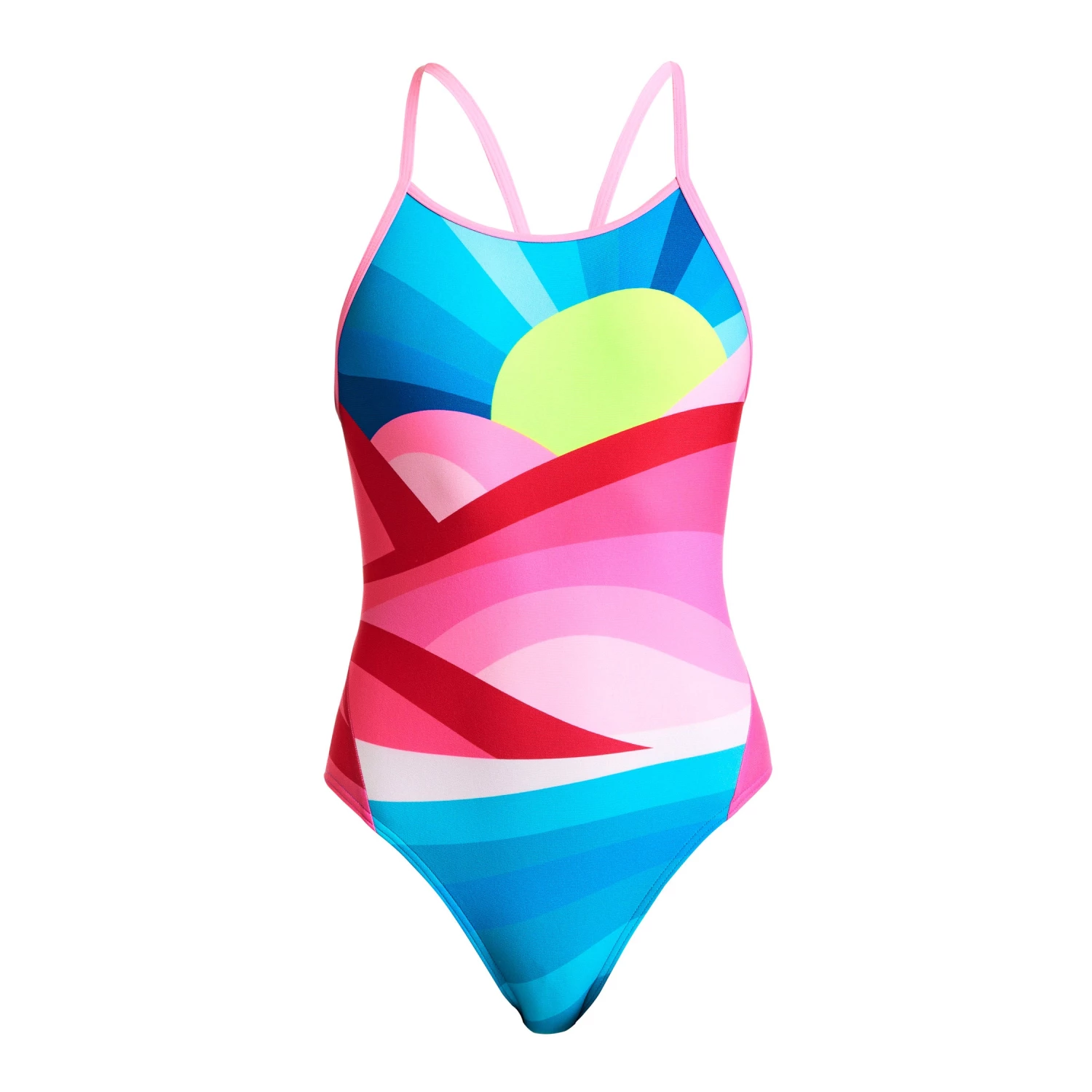Funkita Girls Swimwear Summit Sunset | Girls Diamond Back One Piece 1 Funkita Girls Swimwear Summit Sunset | Girls Diamond Back One Piece