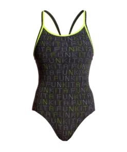 Funkita Women Swimwear BINARY BABE | LADIES DIAMOND BACK ONE PIECE