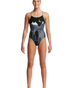Funkita Women Swimwear MOONLIGHTING | LADIES DIAMOND BACK ONE PIECE