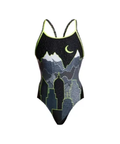 Funkita Women Swimwear MOONLIGHTING | LADIES DIAMOND BACK ONE PIECE