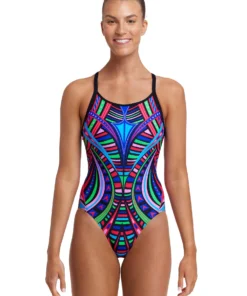 Funkita Primal Night | Ladies Diamond Back One Piece Women Swimwear