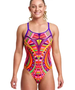 Funkita Primal Party | Ladies Diamond Back One Piece Women Swimwear 12 Funkita Primal Party | Ladies Diamond Back One Piece Women Swimwear