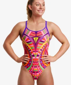 Funkita Primal Party | Ladies Diamond Back One Piece Women Swimwear 10 Funkita Primal Party | Ladies Diamond Back One Piece Women Swimwear