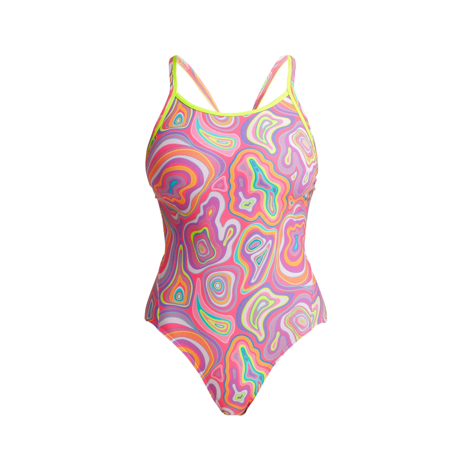 Funkita Women Swimwear Sugar Highs | Ladies Diamond Back One Piece 1 Funkita Women Swimwear Sugar Highs | Ladies Diamond Back One Piece