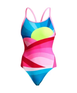 Funkita Summit Sunset | Ladies Diamond Back One Piece Women Swimwear