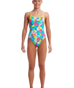 Funkita Girls Swimwear HEXY BACK | GIRLS SINGLE STRAP ONE PIECE