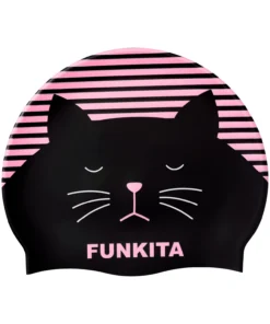 Funkita Swim Caps Crazy Cat | Silicone Swimming Caps