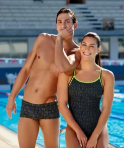 Funky Trunks Men Swimwear BINARY BRO | MENS PLAIN FRONT TRUNKS