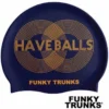 Funky Trunks Golden Balls | Silicone Swimming Caps Swim Caps