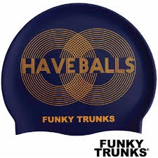 Funky Trunks Golden Balls | Silicone Swimming Caps Swim Caps