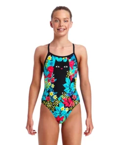 Funkita SCAREDY CAT | GIRLS SINGLE STRAP ONE PIECE Girls Swimwear