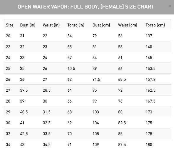 FINIS® Open Water Vapor: Full Body Female | Technical Open Water Racing Suit 5 FINIS® Open Water Vapor: Full Body Female | Technical Open Water Racing Suit
