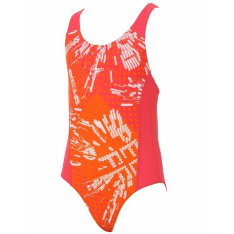 Girls Swimwear Reduced To Clear! | SPEEDO® Acorus Allover Splashback - Pink 2 Girls Swimwear Reduced To Clear! | SPEEDO® Acorus Allover Splashback - Pink